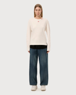 VIVIENNE WESTWOOD RED LABEL ЛОНГСЛИВ БЕЛЫЙ С ВЫШИВКОЙ В ВИДЕ ЛОГОТИПА БРЕНДА