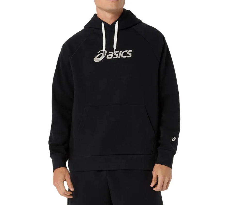 Мужская теннисная кофта Asics Logo Fleece Hoodie - performance black