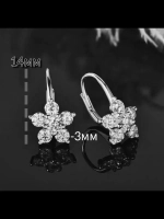Серьги с муассанитами
