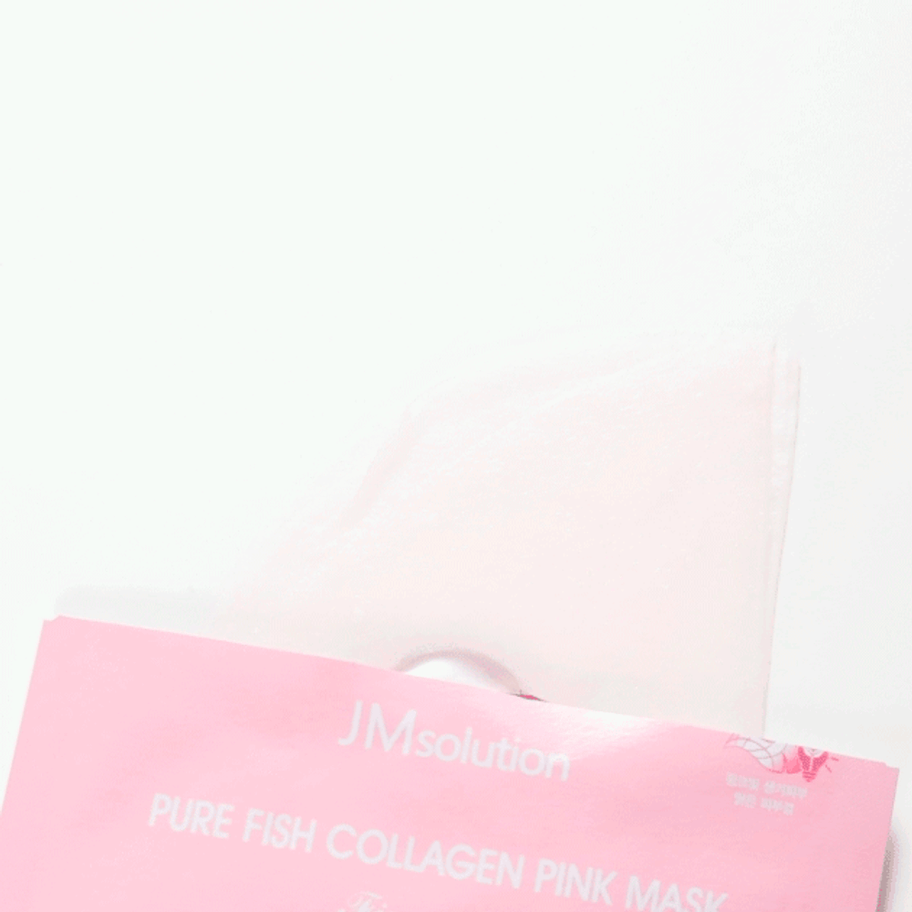 JMsolution Укрепляющая маска с коллагеном для сияния кожи Pure Fish Collagen Pink Mask
