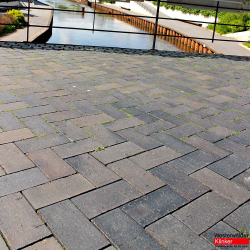 Клинкерная брусчатка Westerwaelder Klinker PK815 Schwarz-bunt Edelglanz , 200x100x40 мм