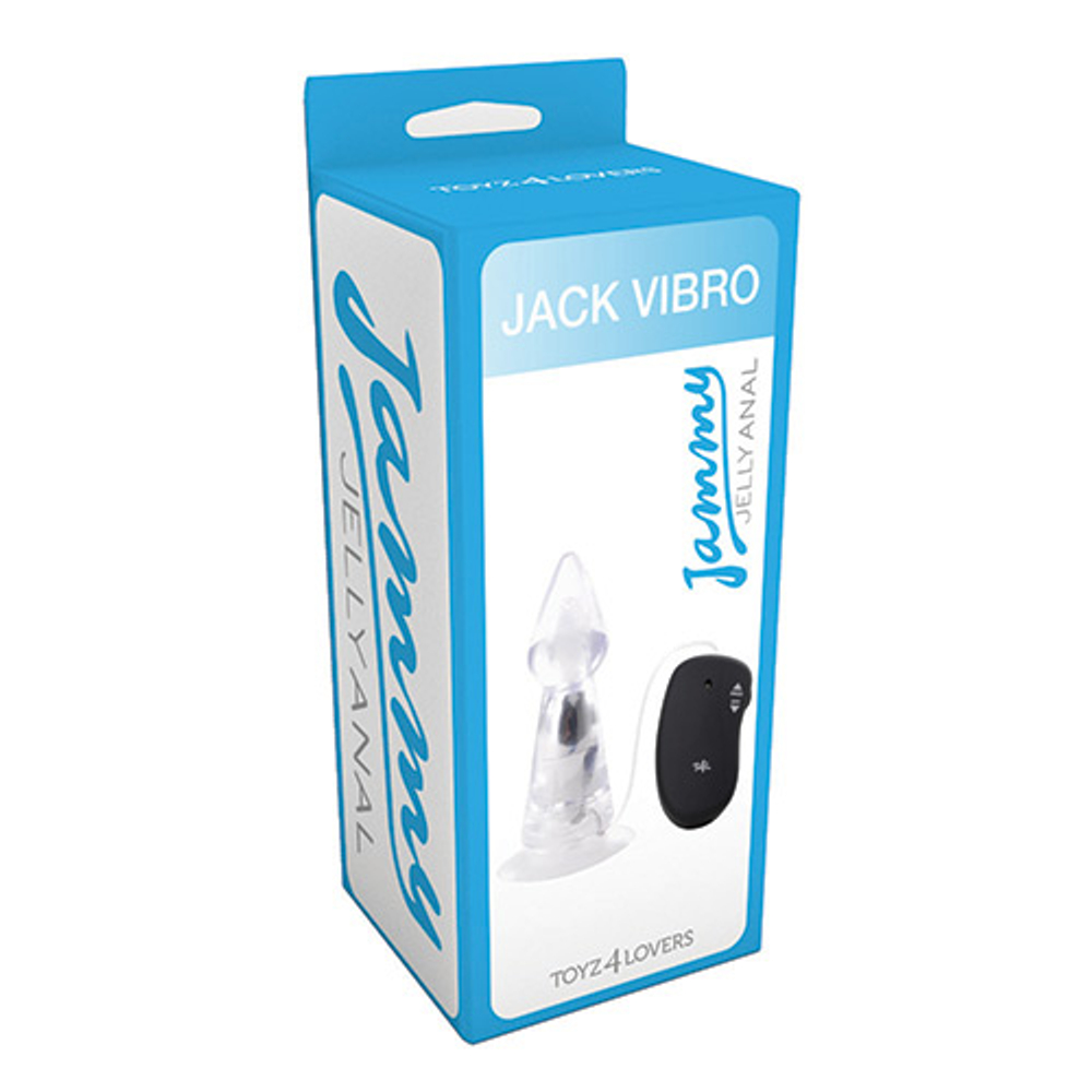 Прозрачная анальная пробка с вибрацией VIBRATING PLUG JAMMY JELLY ANAL JACK OF SPADES - 11,5 см. (Цвет: прозрачный)
