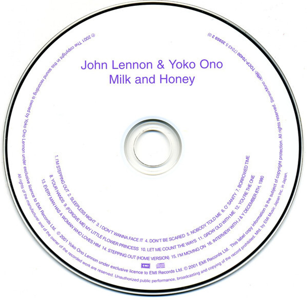 John Lennon & Yoko Ono / Milk And Honey (Mini LP CD)