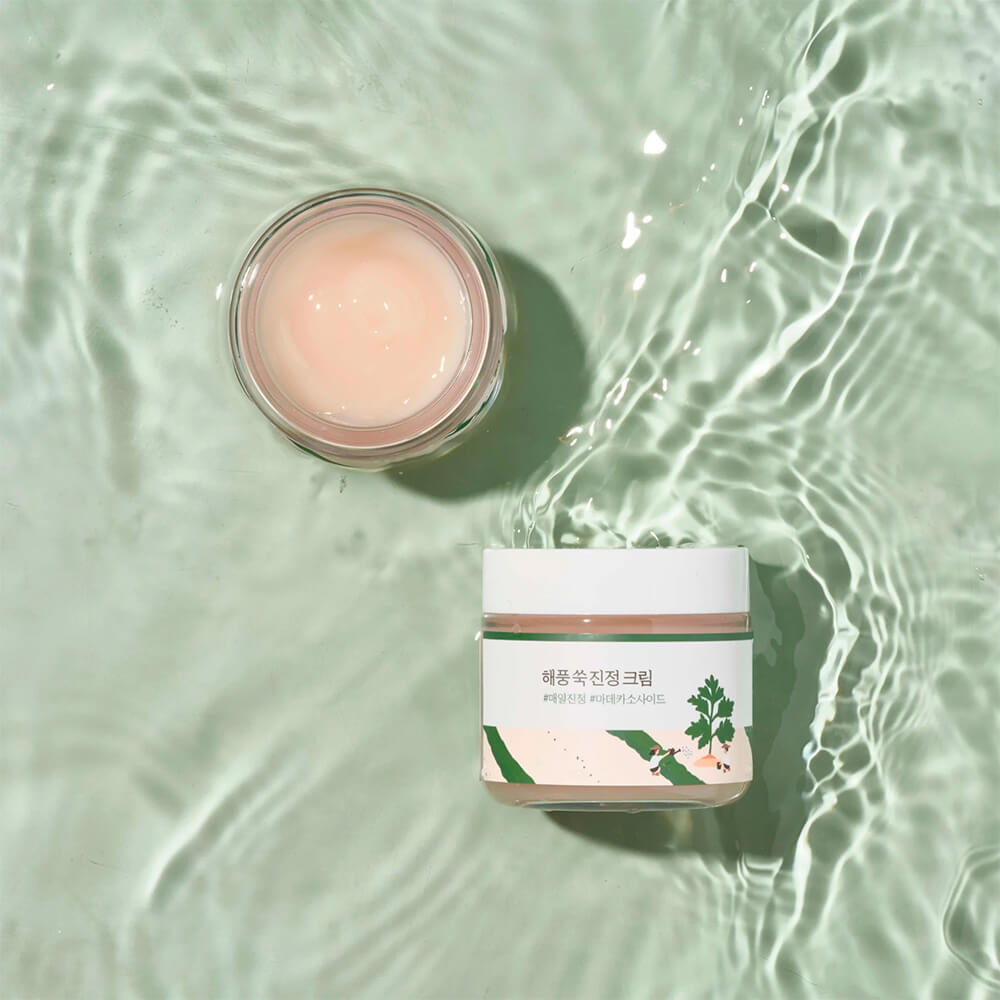 Лёгкий успокаивающий крем с полынью Round Lab Mugwort Calming Cream Срок март 2027