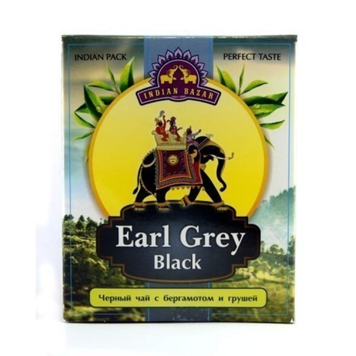 Чай Indian Bazar Earl Grey Black черный Эрл Грей с бергамотом и грушей (в коробочке) 200 г