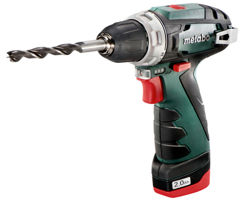 Аккумуляторная дрель-шуруповерт Metabo PowerMaxx BS 2020 Basic, 12 В, 2.0 А·ч х2, коробка 600984000