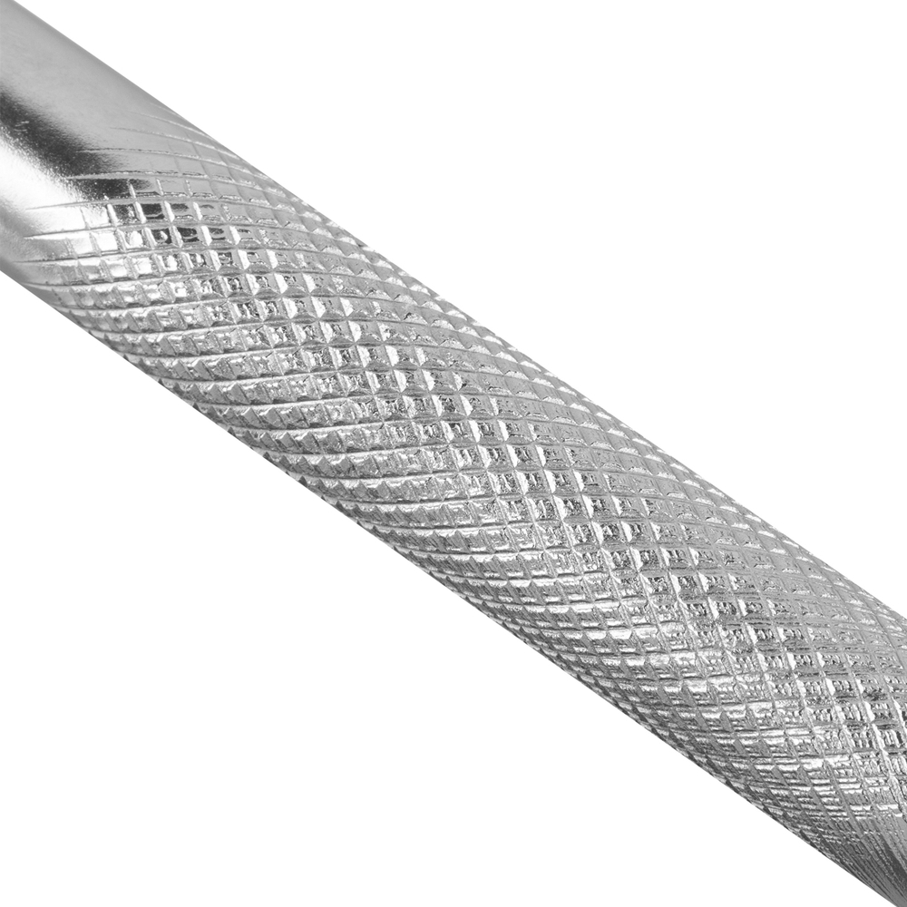 Вороток Г-образный, 375*100 мм, квадрат 1/2", CrV, матовый хром Denzel