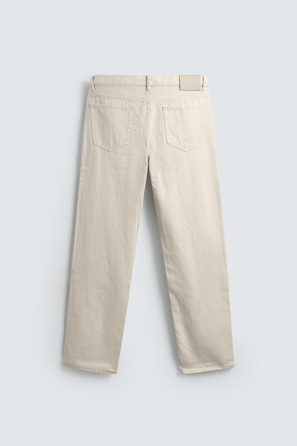 ZARA ДЖИНСЫ STRAIGHT FIT, ЖЕЛТОВАТО-БЕЛЫЙ