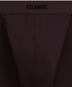 Мужские трусы слипы танга Atlantic, набор 3 шт., хлопок, коричневые + холодный индиго + хаки, 3MP-1576