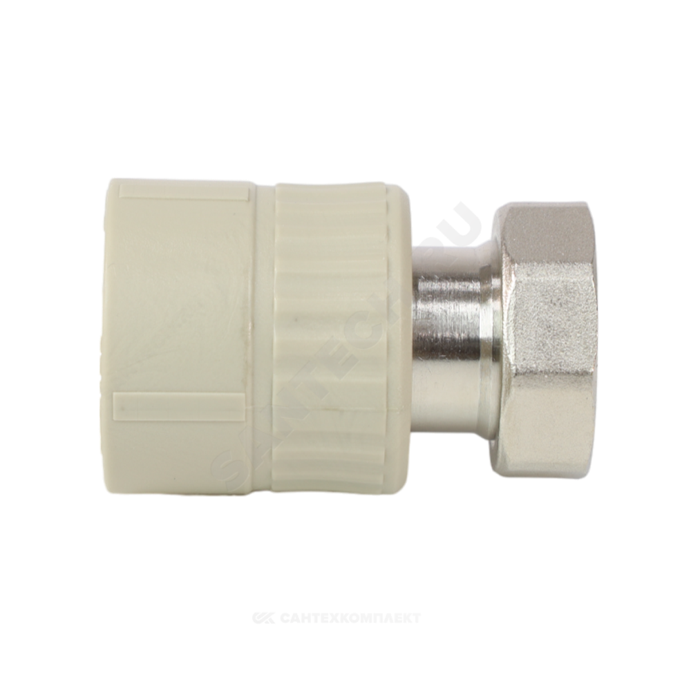 Муфта PP-R комбинированная серая Дн 25х1" с накидной гайкой VALFEX 10139125Г