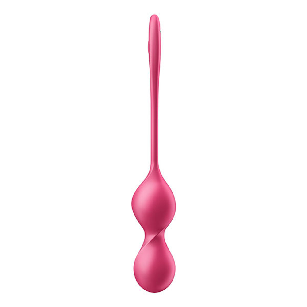 Малиновые вагинальные шарики с вибрацией 22,2см Satisfyer Love Birds 2