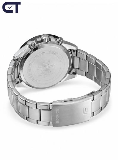 CASIO EFV-540D-1AVUDF EDIFICE мужские наручные часы — спортивный хронограф с чёрным циферблатом и цветными акцентами
