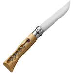 Нож Opinel №10, штопор, нерж. сталь, бук