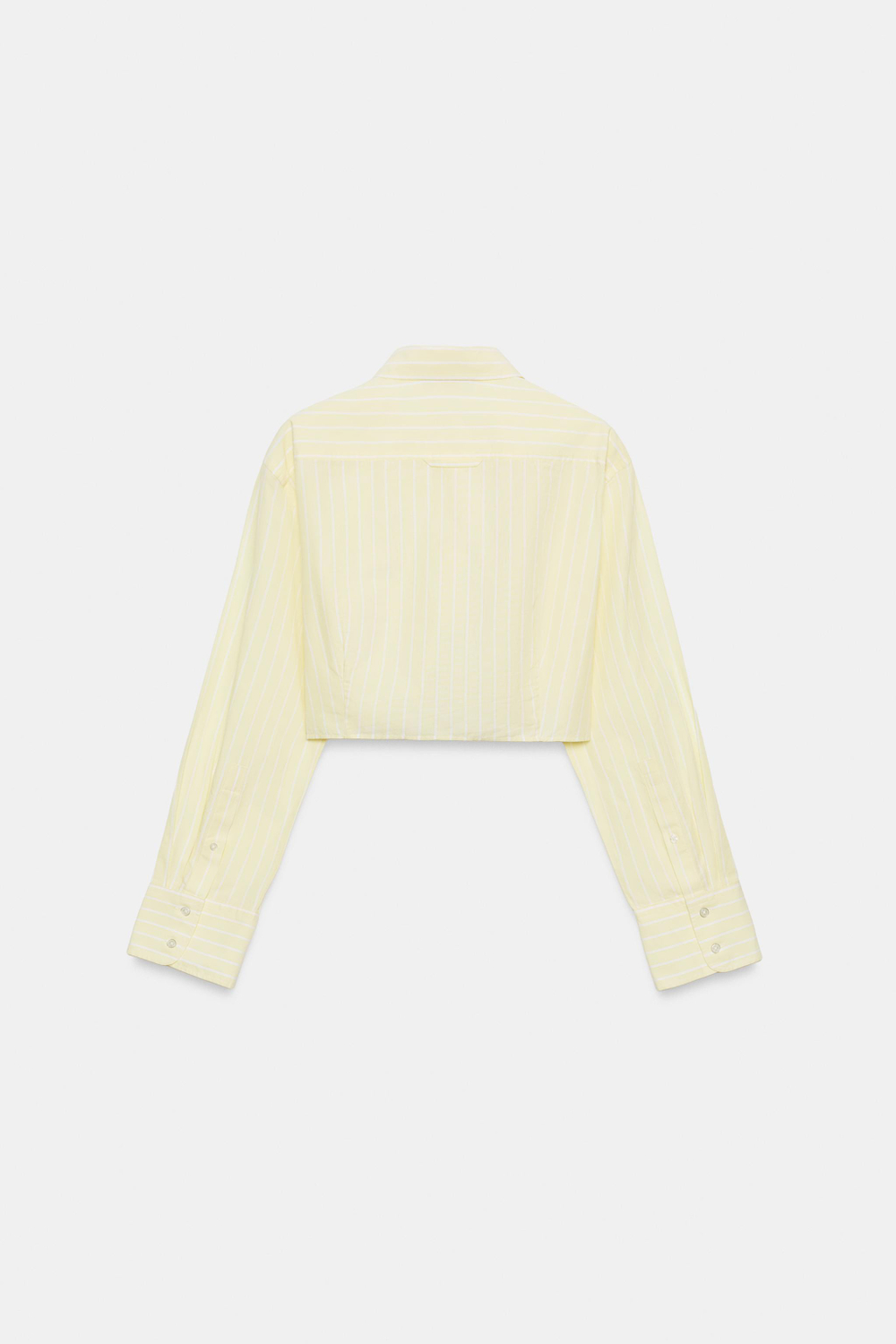УКОРОЧЕННАЯ РУБАШКА ИЗ ПОПЛИНА В ПОЛОСКУ — ZARA