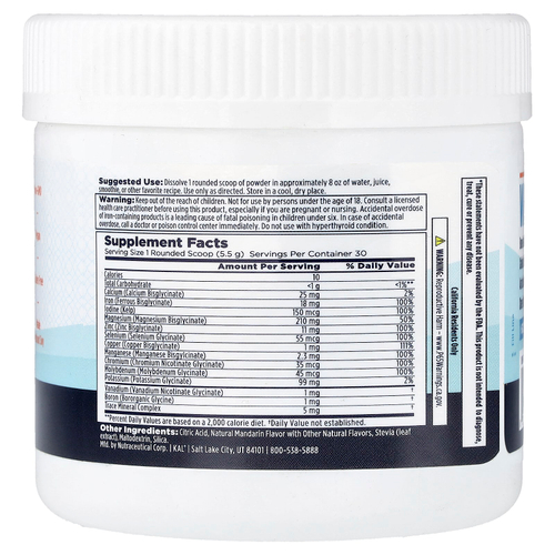 KAL, Total Mineral+, со вкусом мандарина, 167 г (5,8 унции)
