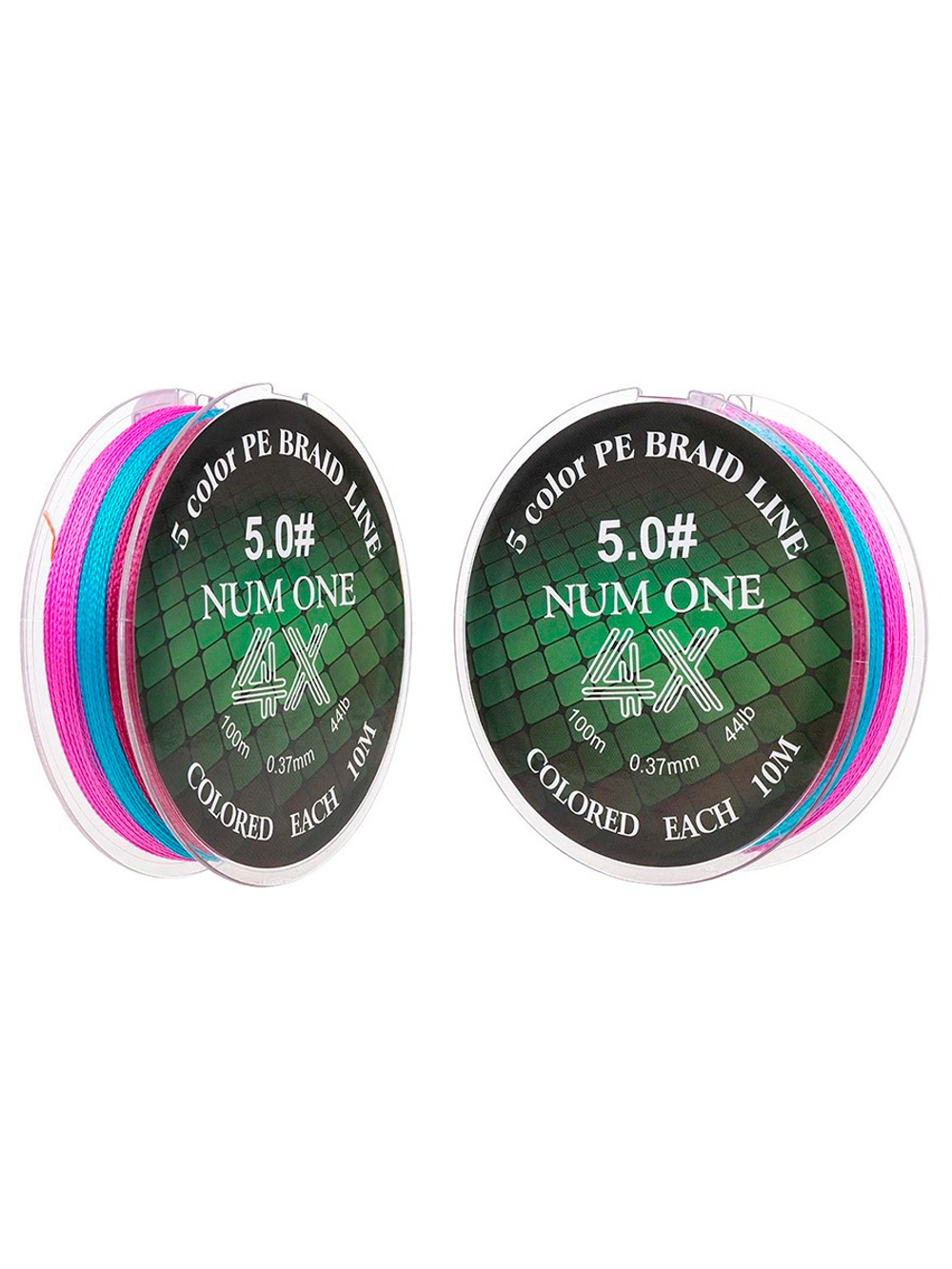 Шнур плетеный для рыбалки Ryobi NUM ONE PE4X-100M Multi Colour 3.5#/0,310 mm