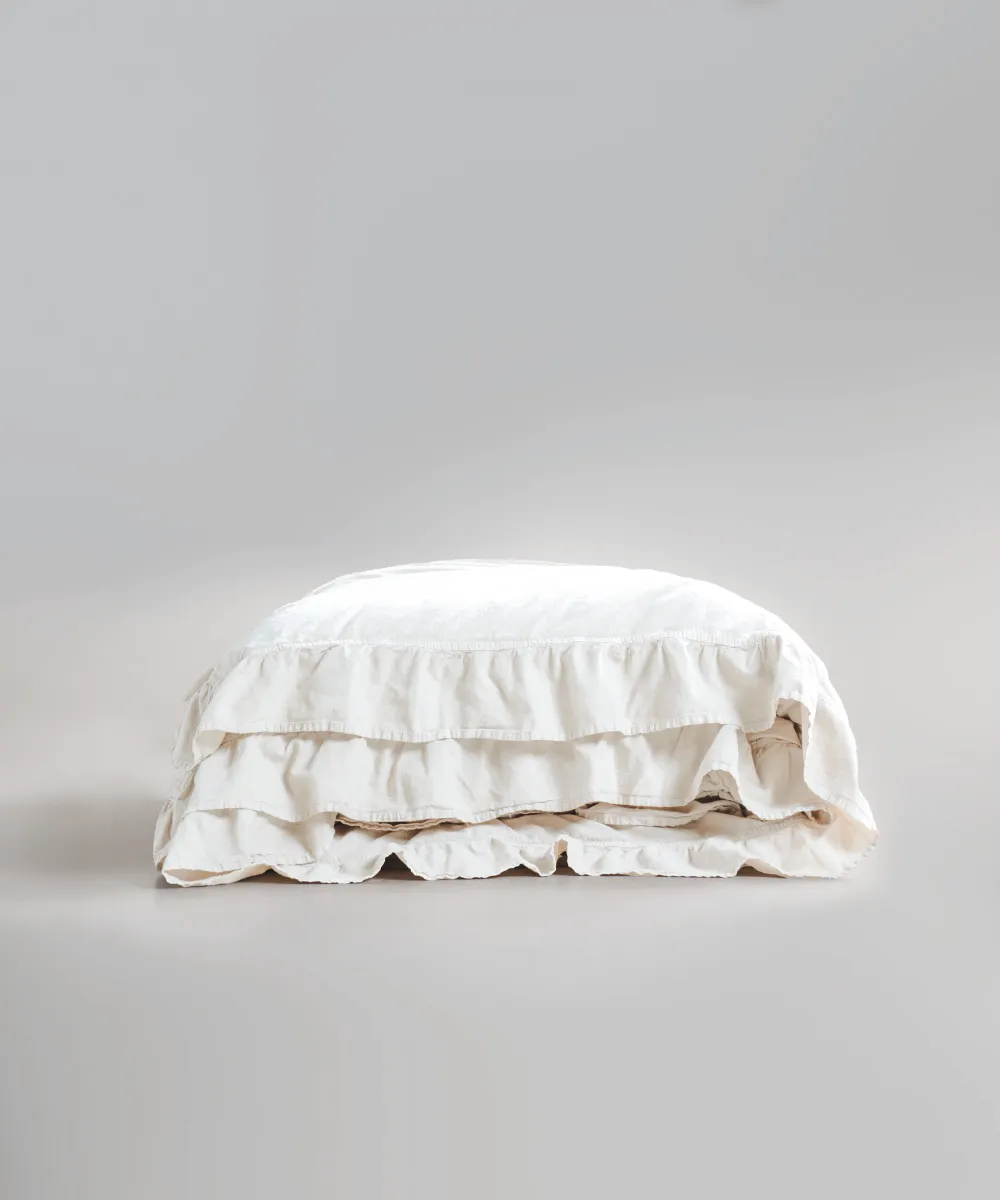 Lımasso КПБ 4 пр. Stonewashed Exclusıve Snow White пододеяльник 200*220, простынь 240*260, наволочки 50*70 2шт — фото 6