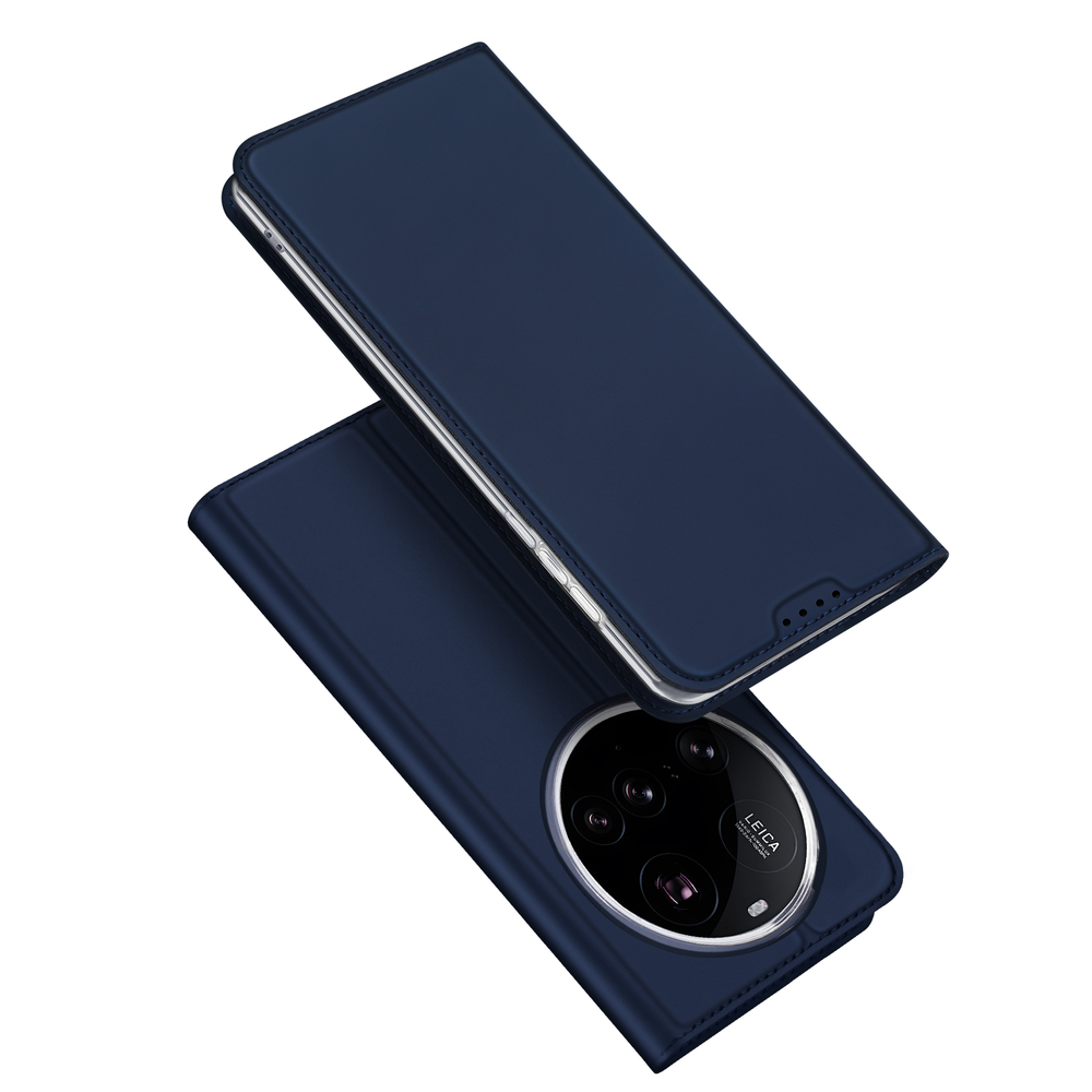 Чехол книжка из PU кожи синего цвета от Dux Ducis для Xiaomi 15 Ultra, серия Skin Pro Series Case