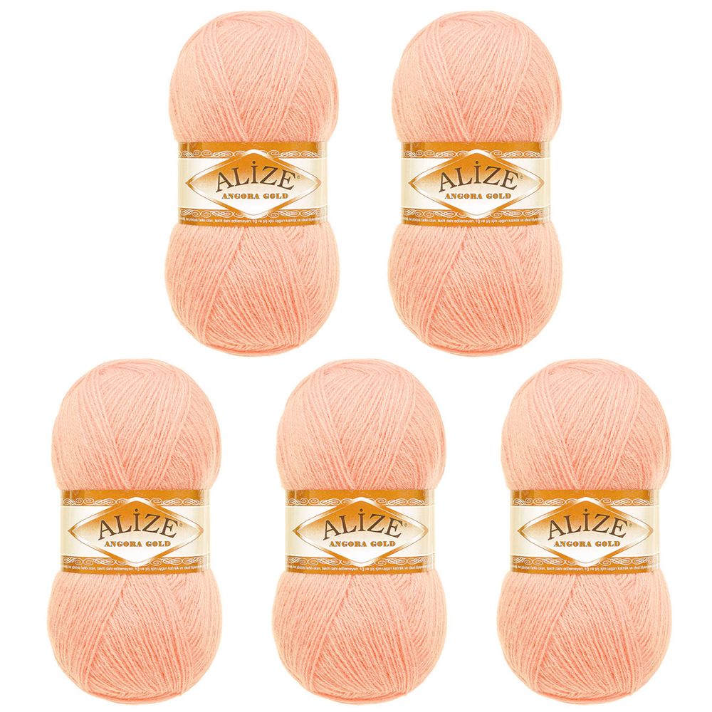 Пряжа Alize (Ализе) Angora Gold / уп.5 мот. по 100 г, 550м, 161 пудра А
