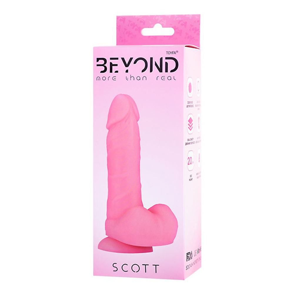 Розовый фаллоимитатор 20см ToyFa Beyond Scot 872014