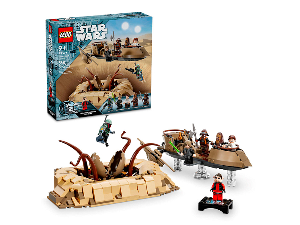 Конструктор Лего Звёздные войны Пустынный скиф и яма Сарлакка | LEGO Star Wars 75396, 558 деталей (9+)