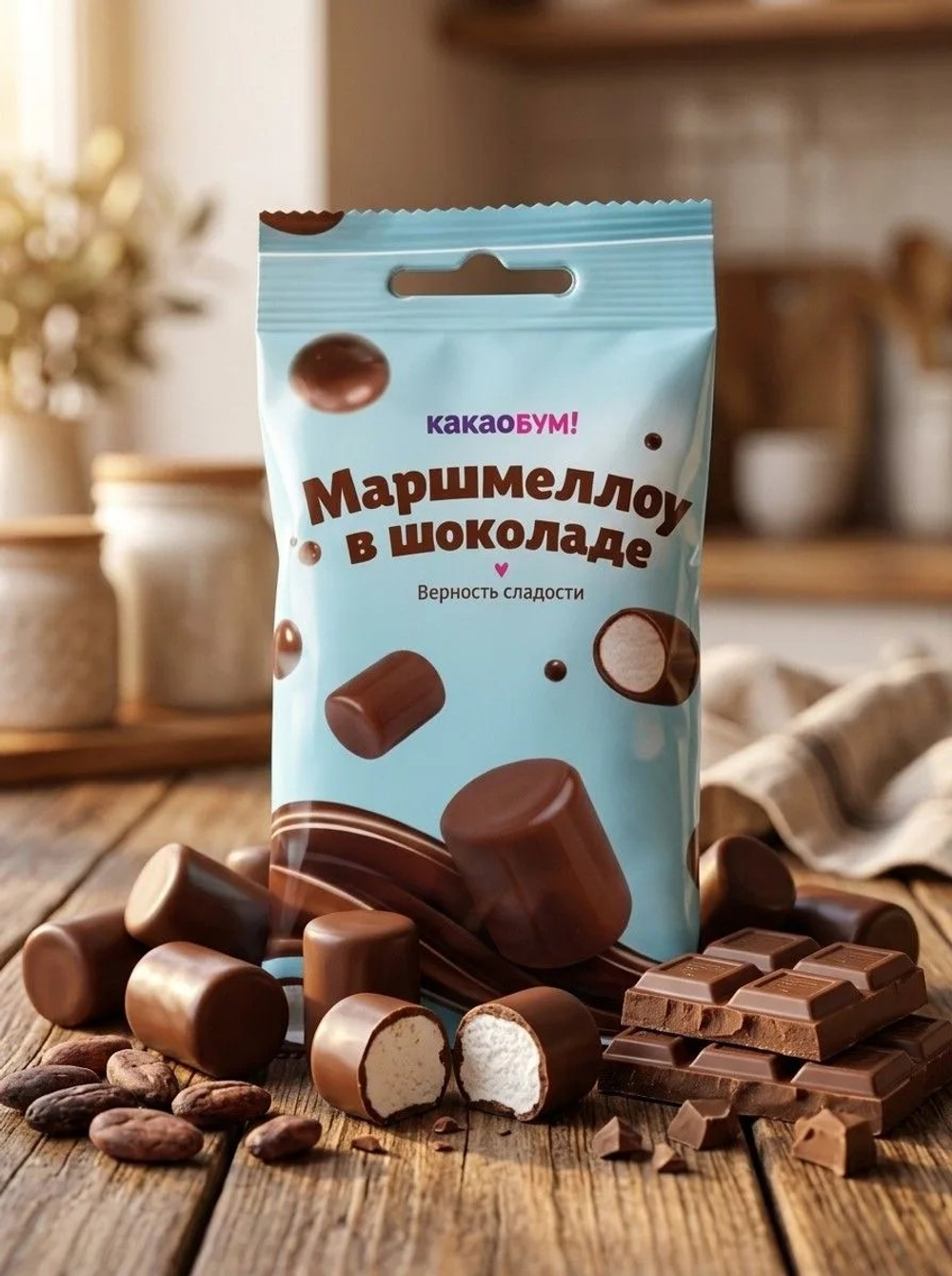 Маршмеллоу в молочном шоколаде (30 гр.) Короб 35 шт.