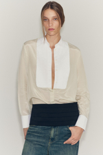 РУБАШКА С КОНТРАСТНОЙ МАНИШКОЙ ZW COLLECTION — ZARA