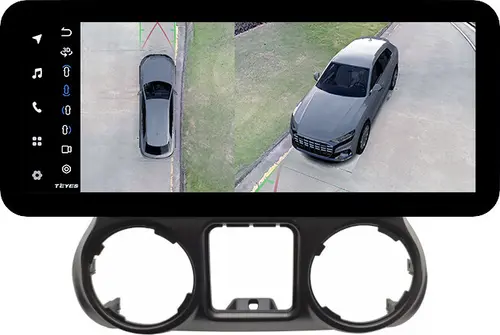 Магнитола для Jeep Wrangler 3 2014-2018 - Teyes LUX ONE 360 монитор 12.3" 2K QLED на Android 10, Быстрая, CarPlay, 4G SIM-слот, 4 камеры в комплекте