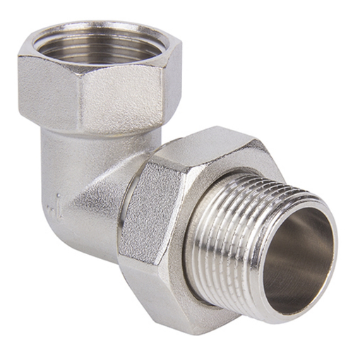 Американка угловая   1/2"  TEBO никель