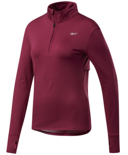 Женская теннисная толстовка Reebok Workout Running 1/4 Zip W — punch berry