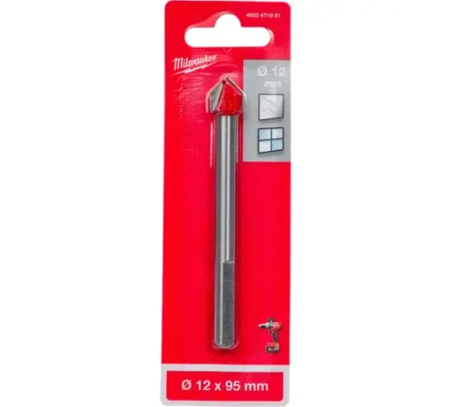 СВЕРЛА ПО СТЕКЛУ И ПЛИТКЕ MILWAUKEE 12X95 (1ШТ)