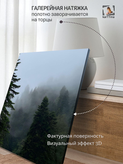 Картина Гора над ручьем интерьерная 50x70см 1шт.