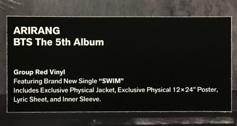BTS / Arirang (Coloured Vinyl)(LP)