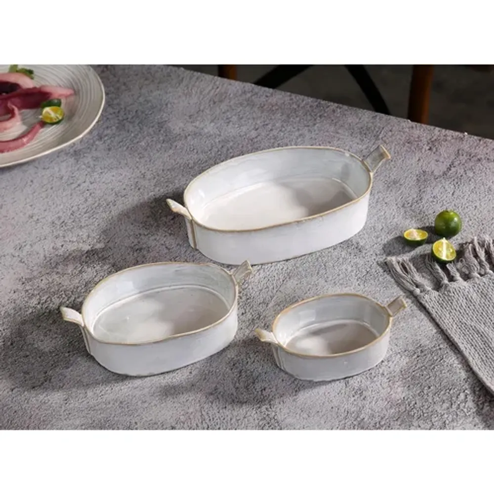 Блюдо овальное 19*11,5 см h4 см 400 мл Gray Oval Bucket с ручками Frutti di Mare P.L. [1]