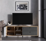 Тумба под телевизор Грейс дуб наварра/графит RTV2D2S