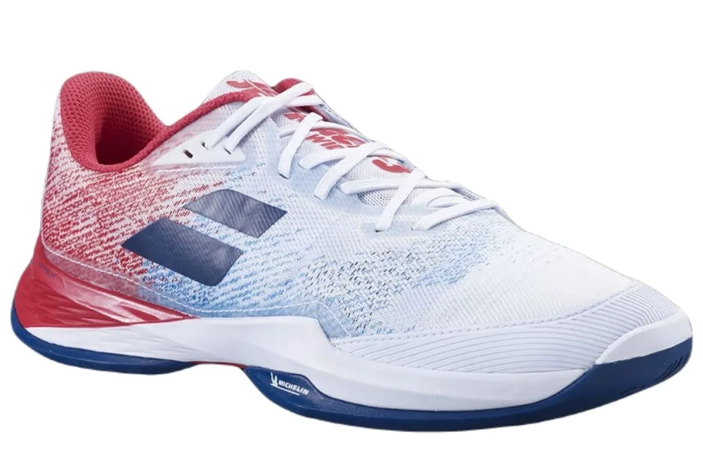 Теннисные кроссовки Babolat Jet Mach 3 All Court Wide - white/estate blue