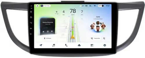 Магнитола для Honda CR-V 4 2012-2016 (большая рамка) - Teyes CC4L-DTS монитор 10.1" IPS, Android 14, Быстрая, Snapdragon 662, CarPlay, 4G SIM-слот