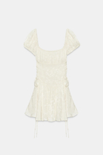 МИНИ-ПЛАТЬЕ ИЗ ЖАККАРДА С ЗАВЯЗКАМИ — ZARA
