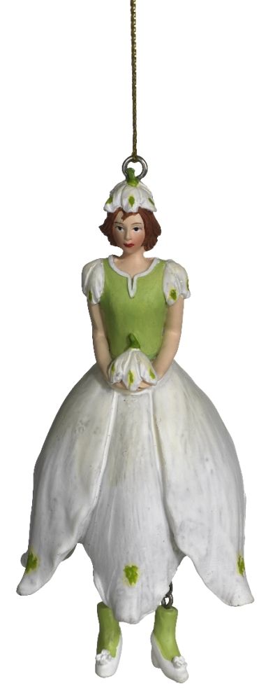 Фигурка декоративная Fiebiger Floristik: Blumenmädchen (цветочная фея) Подснежник l=11 см