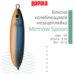 Блесна для рыбалки колебалка Minnow Spoon, 8см, 22гр