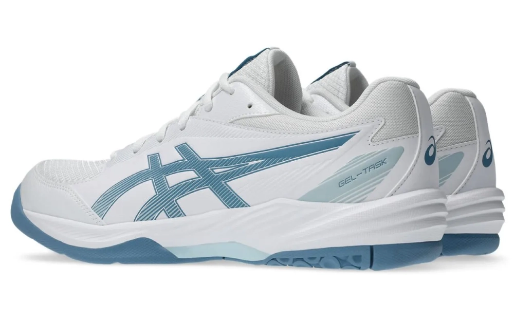Мужские кроссовки для сквоша/бадминтона Asics Gel-Task 4 - white/saba blue