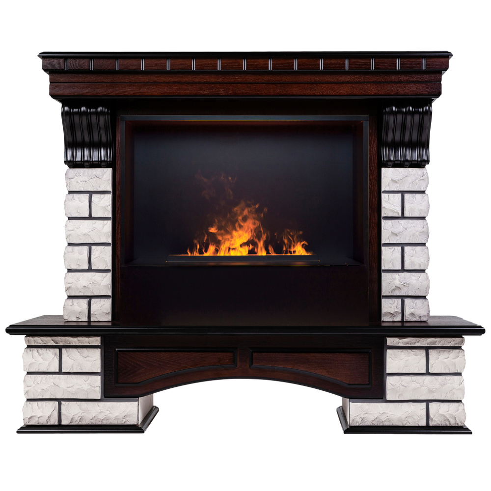 Каминокомплект Real Flame Country Rock 26 AO с очагом 3D Cassette 630 Black Panel