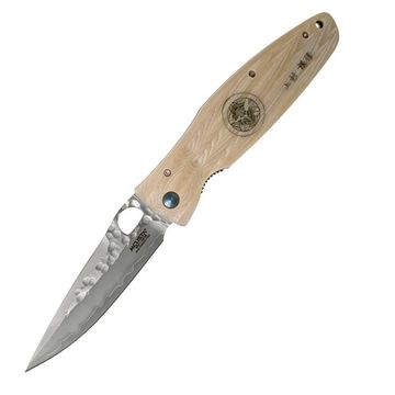 Складной нож Mcusta Senguoku Kenshin Uesugi c клинком из стали SPG2 San Mai, рукоять Micarta
