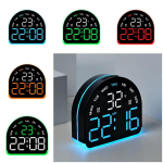 Часы-будильник настольные LED 5522 black