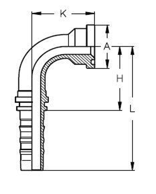 Фитинг DN 32 SFL 1 44.5 (90) CS