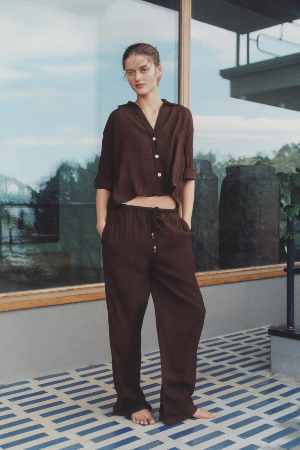 СВОБОДНЫЕ БРЮКИ ПРЯМОГО КРОЯ — ZARA