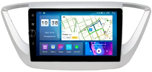 Магнитола для Hyundai Solaris 2 2017-2022, Solaris HS 2024+ - Parafar PF766LHDAV на Android 12, Быстрая, CarPlay, 4G SIM-слот