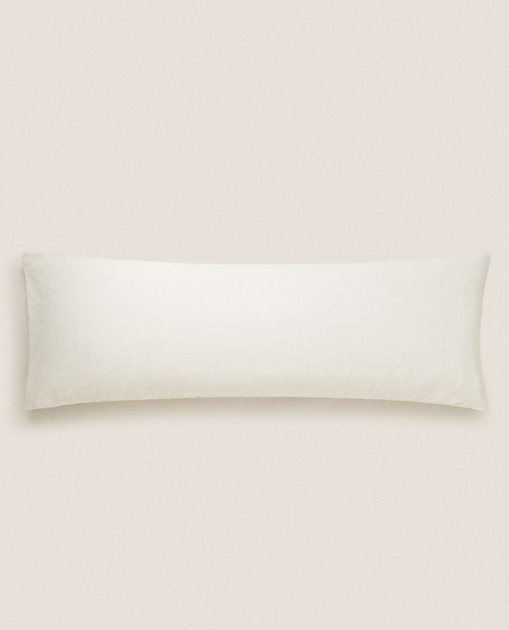ZARA HOME ЧЕХОЛ ДЛЯ ПОДУШКИ ИЗ СТИРАННОГО ЛЬНА, ПЕСОЧНЫЙ