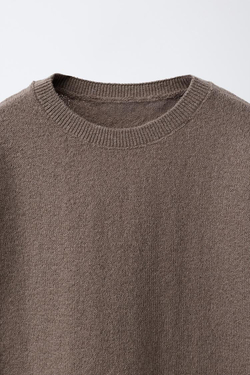 ZARA ФУТБОЛКА В СТИЛЕ РУСТИК, КОРИЧНЕВЫЙ