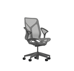 Кресло Herman Miller Cosm, средняя спинка, цвет Carbon, подлокотники «лепестки» (Leaf)